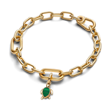 Pandora ME Green Turtle Mini Dangle Charm  | 14k Gold plated